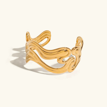 [Gaonasi]Anissa Wavy Gold Bracelet