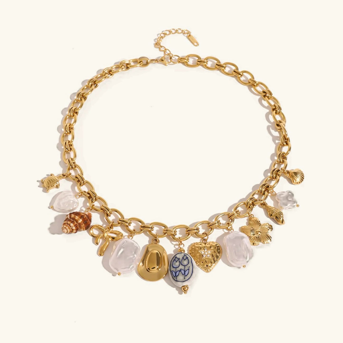 [Gaonasi]Wavecrest Ocean-Inspired Necklace