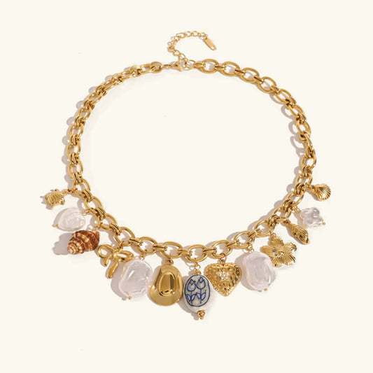 [Gaonasi]Wavecrest Ocean-Inspired Necklace