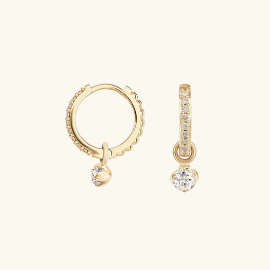 [Gaonasi]Blake Reversible Diamond Hoops