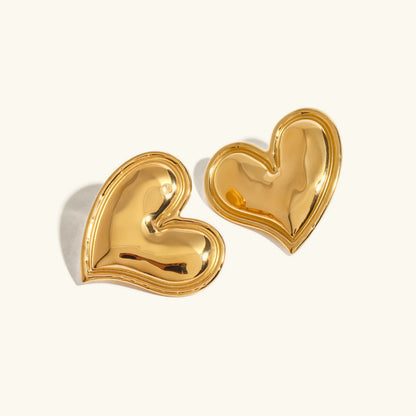[Gaonasi]Liora Gold Heart Earrings