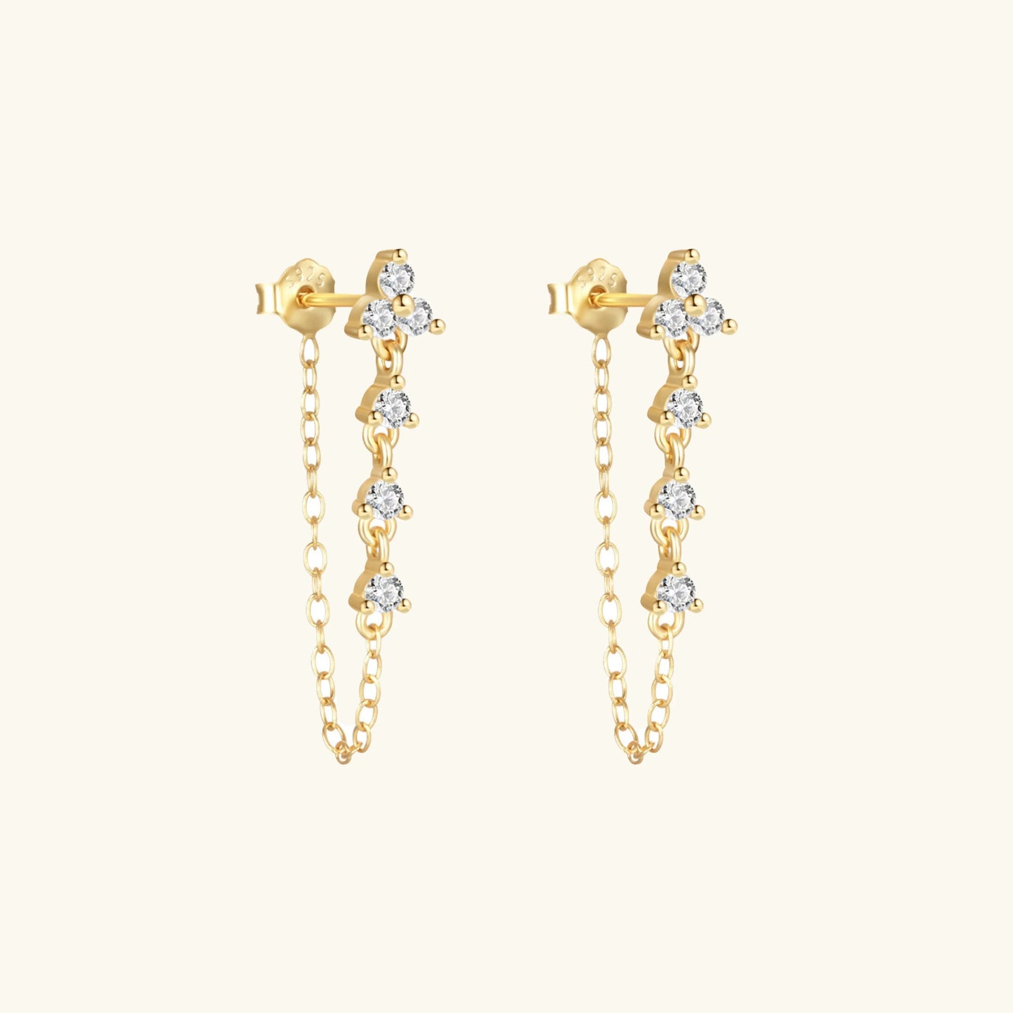 [Gaonasi]Daniella Diamond Chain Stud