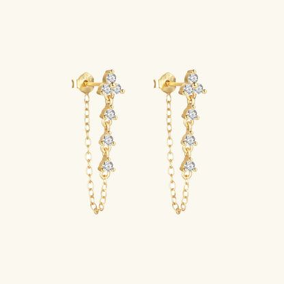 [Gaonasi]Daniella Diamond Chain Stud
