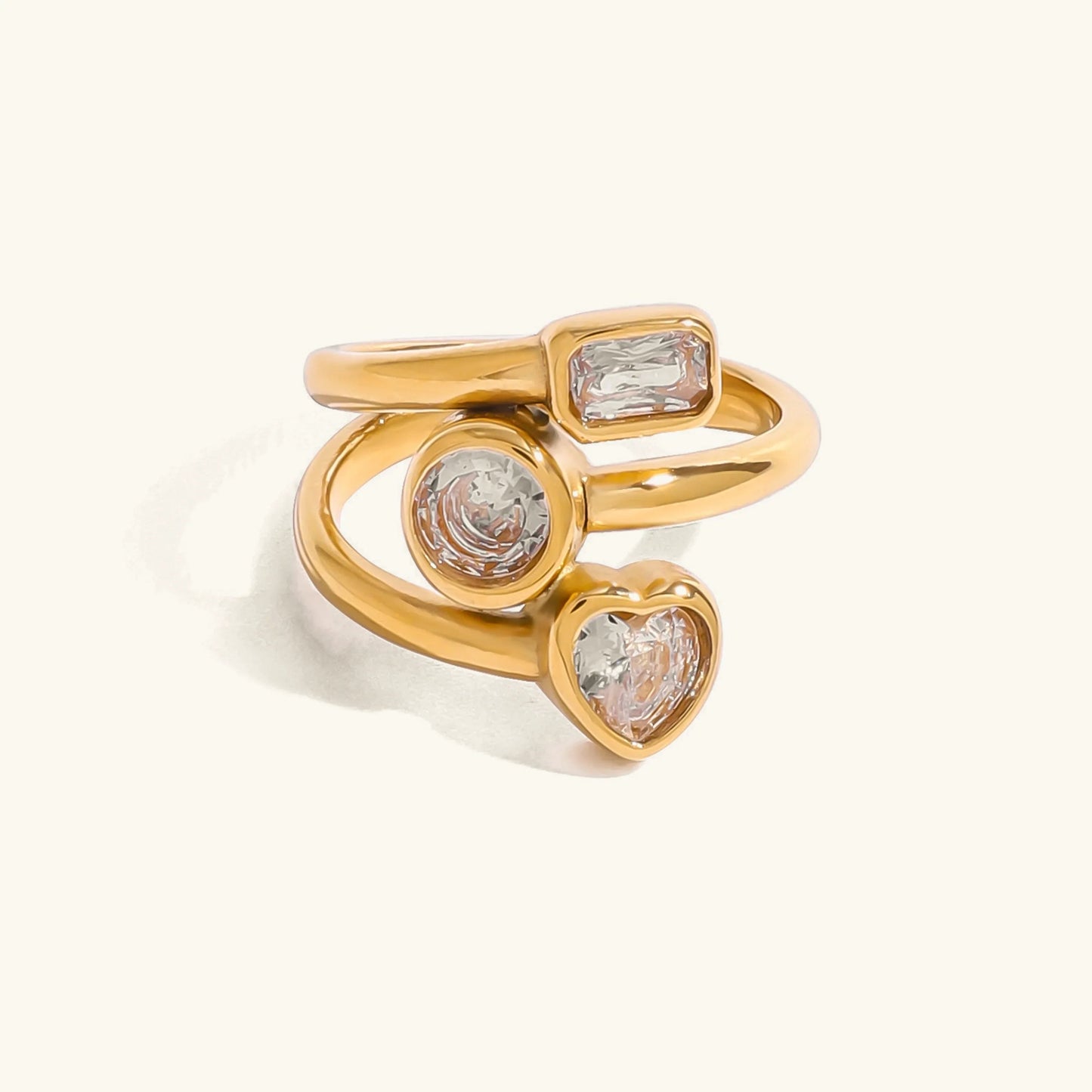 [Gaonasi]Amelina Layered Diamond Ring