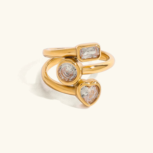 [Gaonasi]Amelina Layered Diamond Ring