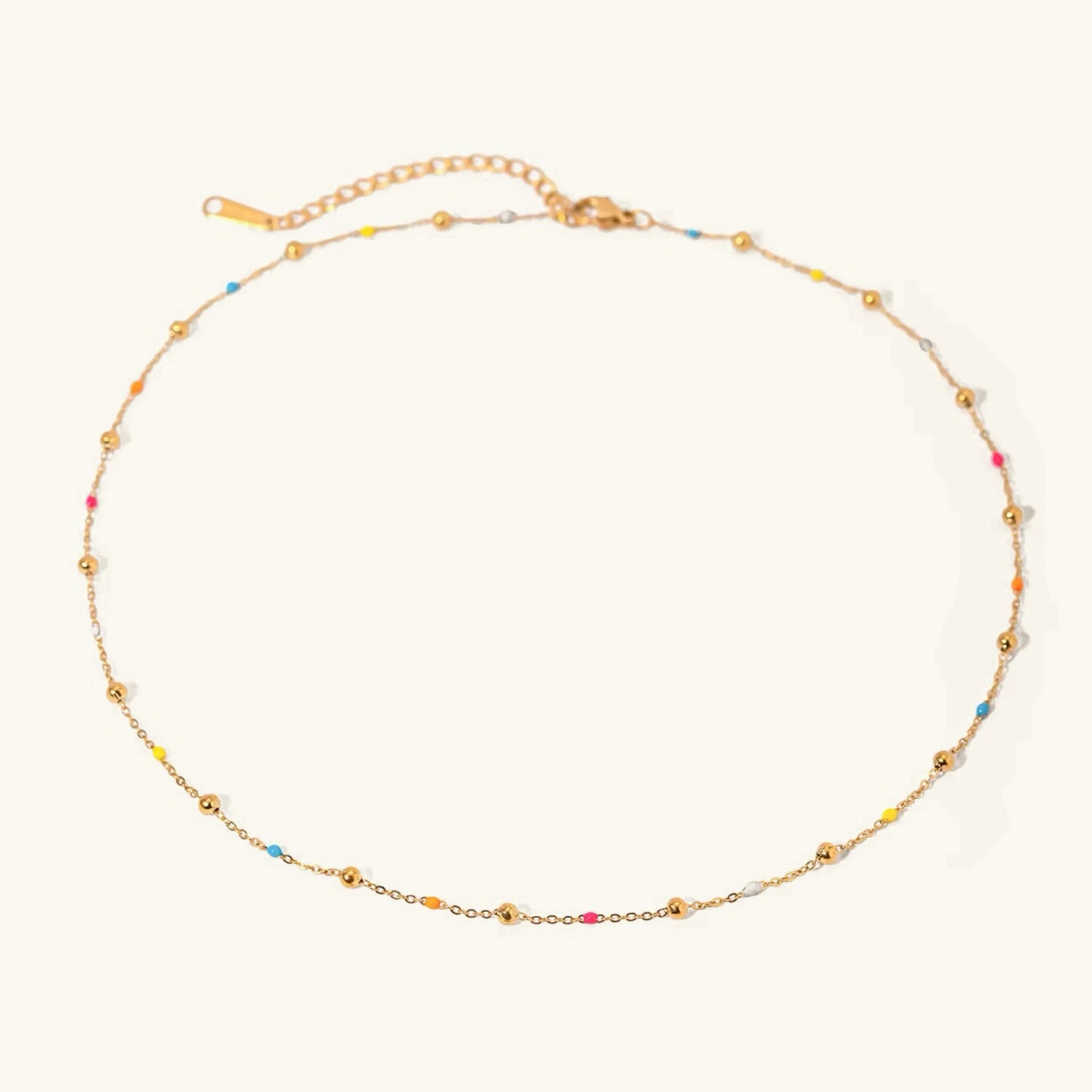 [Gaonasi]Amphitrite Gold Chain Bead Necklace