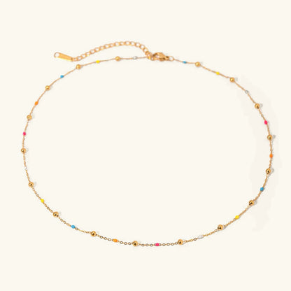 [Gaonasi]Amphitrite Gold Chain Bead Necklace