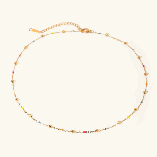 [Gaonasi]Amphitrite Gold Chain Bead Necklace
