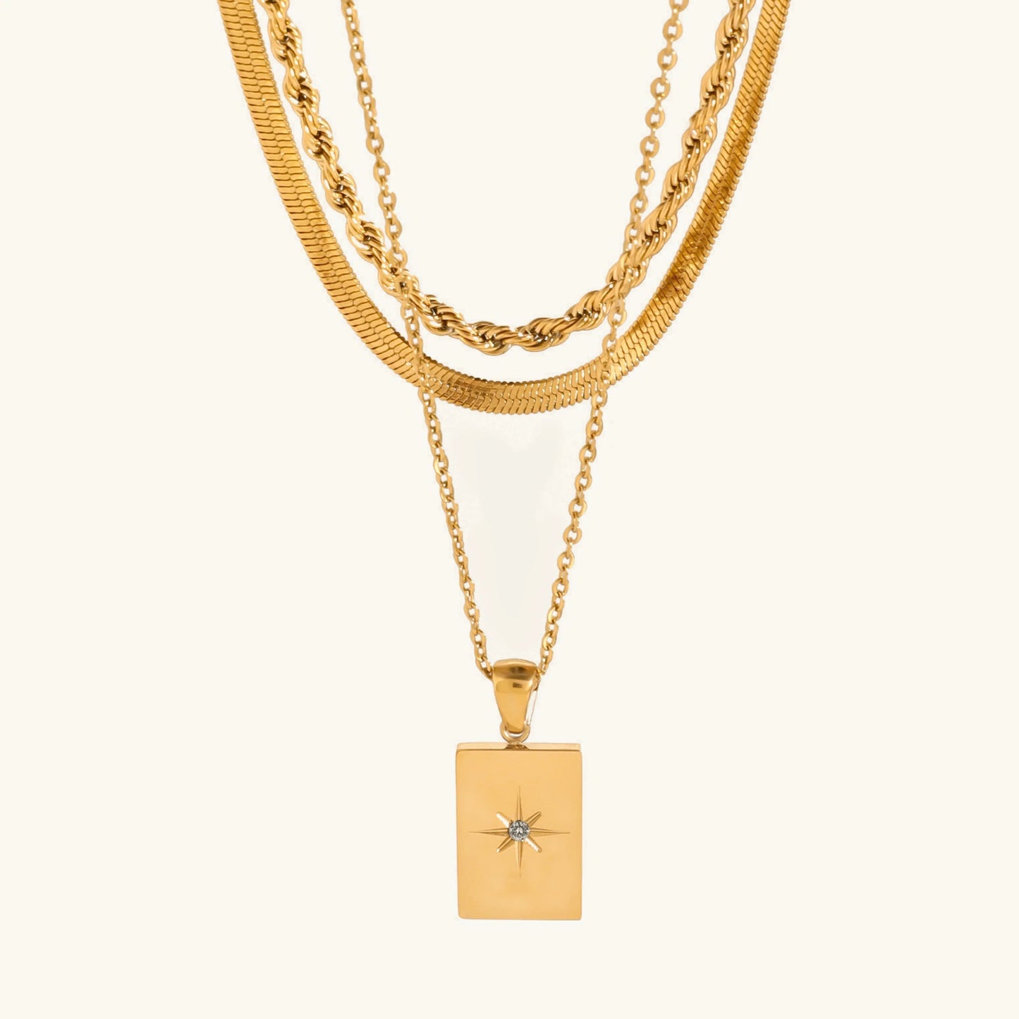 [Gaonasi]Raphaela Layered Gold Necklace