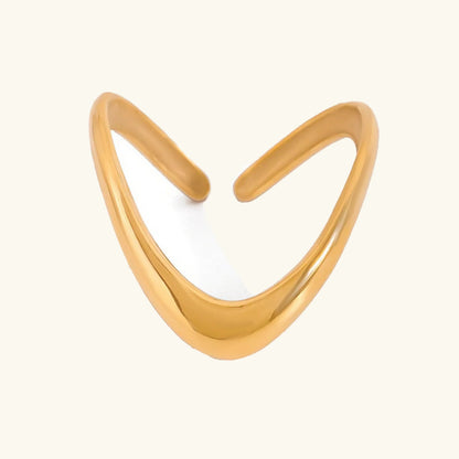 [Gaonasi]Paisley Gold Arc Ring