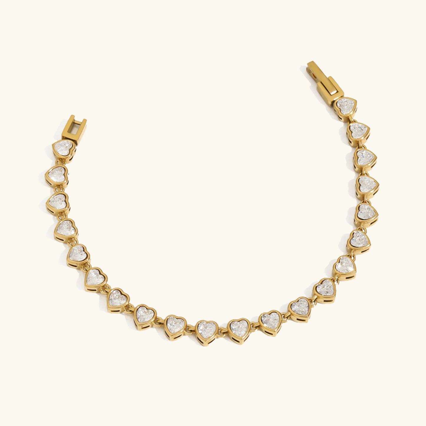 [Gaonasi]Romani Heart Shaped Tennis Bracelet