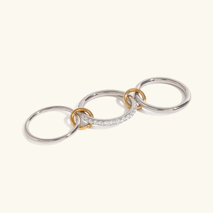 [Gaonasi]Desiree Stacked Diamond Ring
