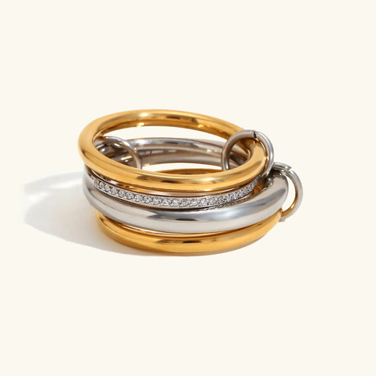 [Gaonasi]Aeliana Diamond Ring Stack