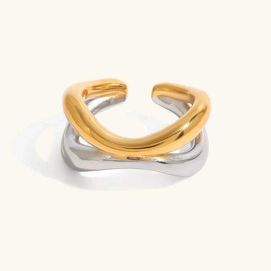 [Gaonasi]Deanna Gold Intertwined Ring