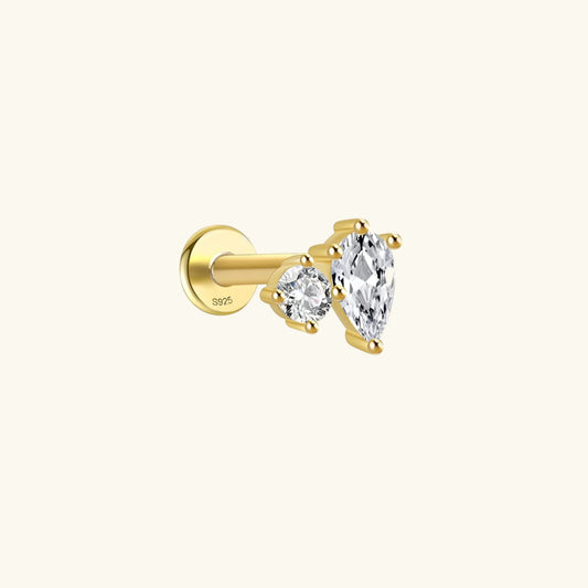 [Gaonasi]Kate Flat Back Diamond Stud
