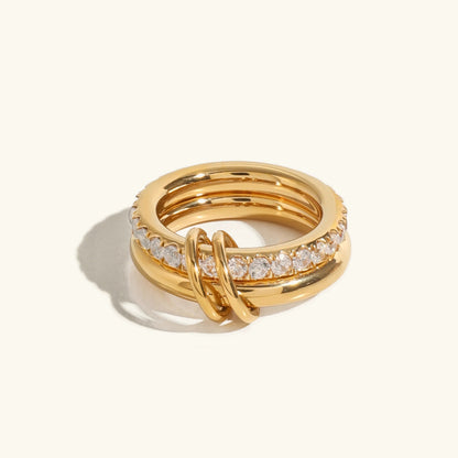 [Gaonasi]Alison Stacked Diamond Ring
