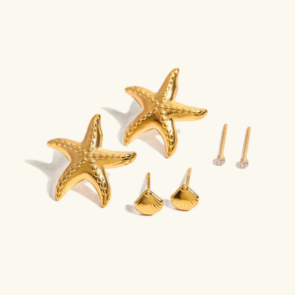 [Gaonasi]Arielle Ocean-Inspired Earring Bundle