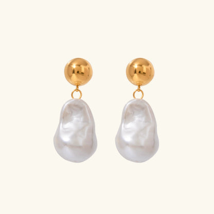 [Gaonasi]Ariana Chunky Pearl Drop Earrings