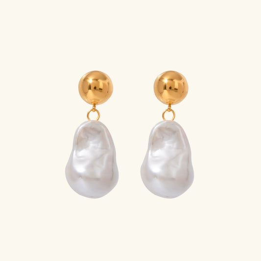 [Gaonasi]Ariana Chunky Pearl Drop Earrings