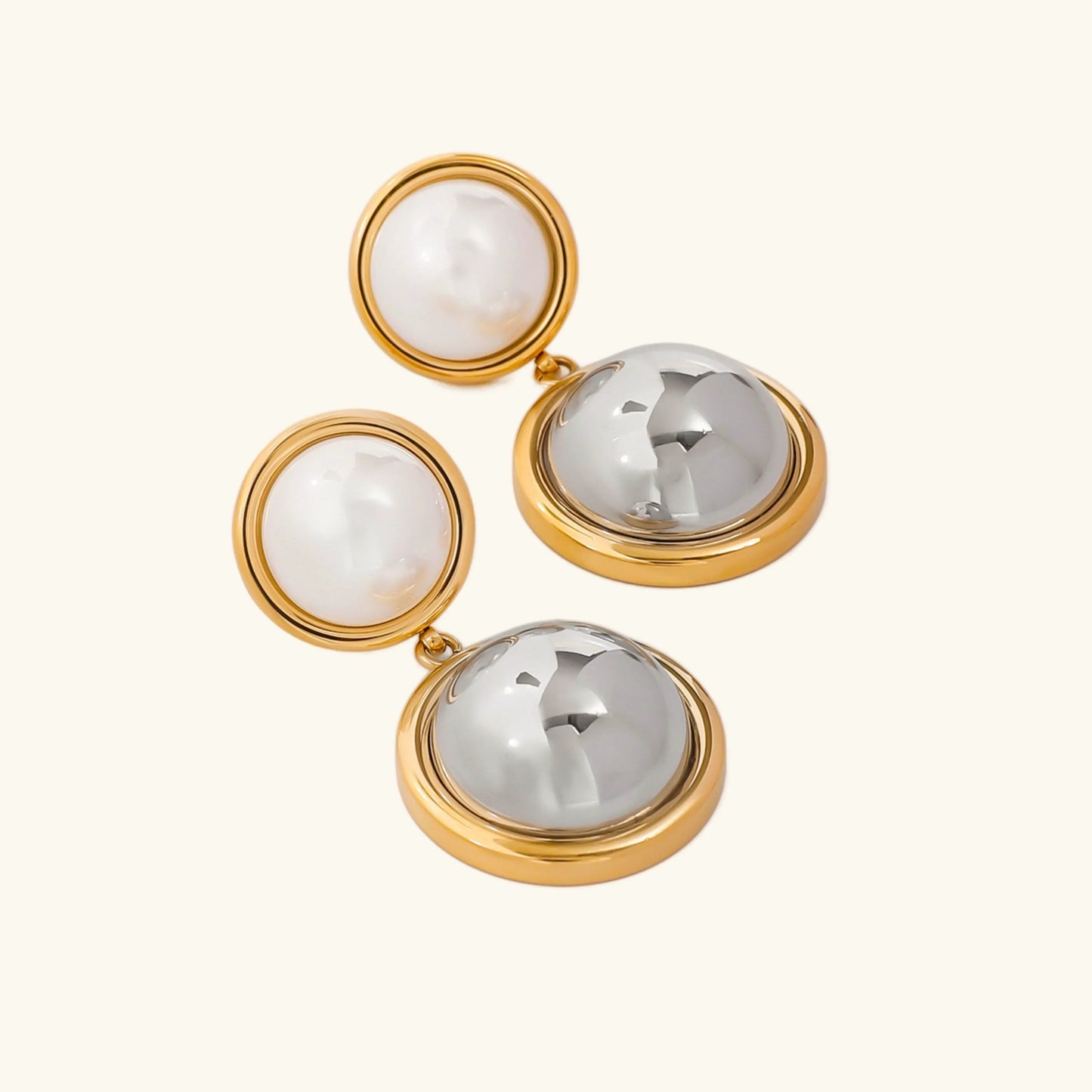 [Gaonasi]Avery Pearl Dome Earrings