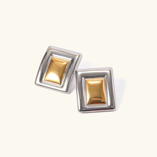 [Gaonasi]Jocelyn Two Tone Earrings