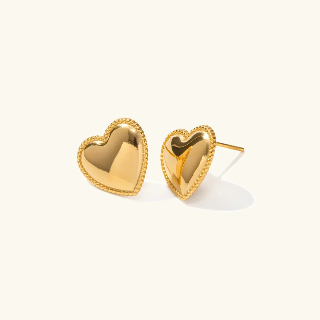 [Gaonasi]Ruth Heart Gold Earrings