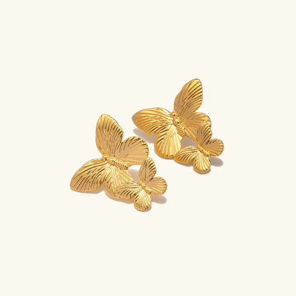 [Gaonasi]Butterfly Gold Earrings