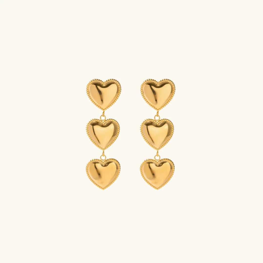 [Gaonasi]Aimee Gold Heart Earrings
