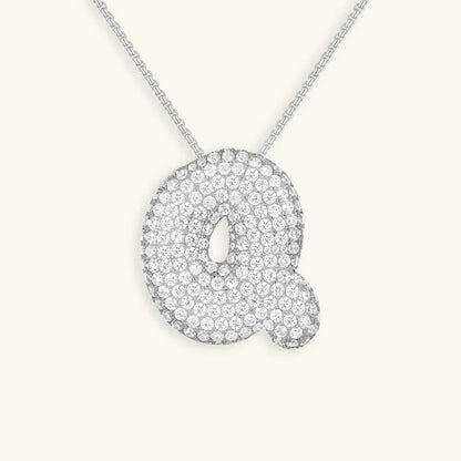 [Gaonasi]Bubble Initial Diamond Necklace