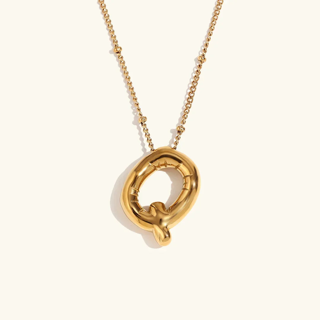 [Gaonasi]Balloon Gold Initial Necklace