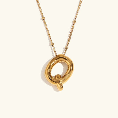[Gaonasi]Balloon Gold Initial Necklace