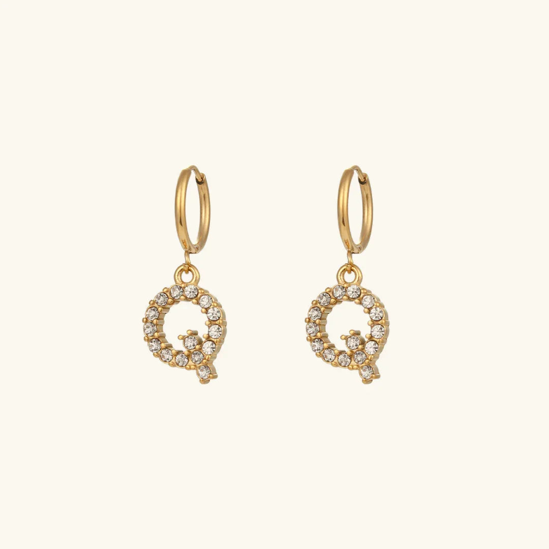 [Gaonasi]Wilhemina Initial Letter Earrings