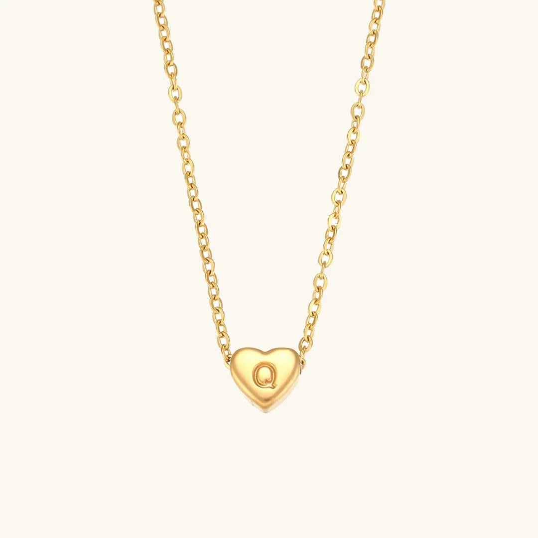 [Gaonasi]Heart Initial Gold Necklace