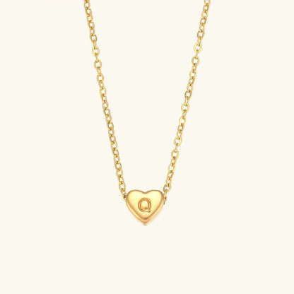 [Gaonasi]Heart Initial Gold Necklace