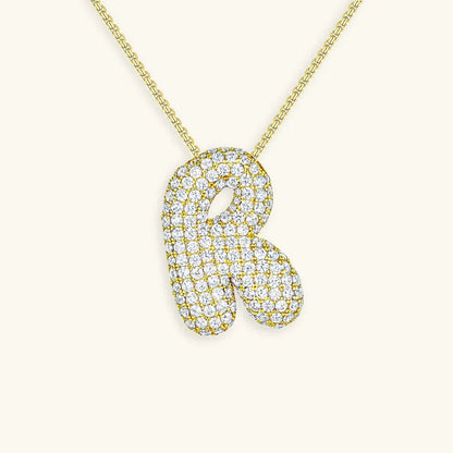 [Gaonasi]Bubble Initial Diamond Necklace