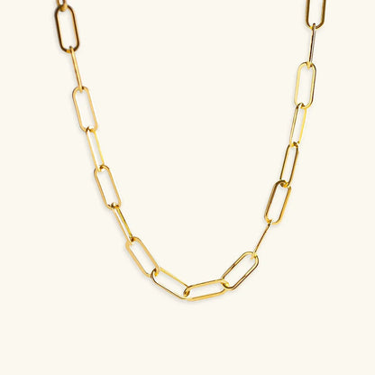 [Gaonasi]Ria Gold Paperclip Chain Necklace