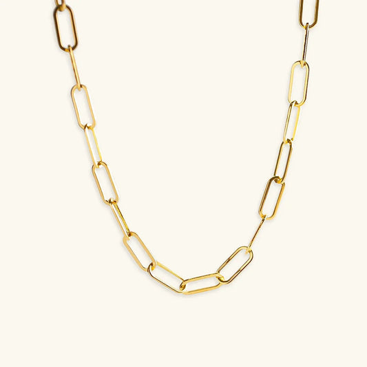 [Gaonasi]Ria Gold Paperclip Chain Necklace