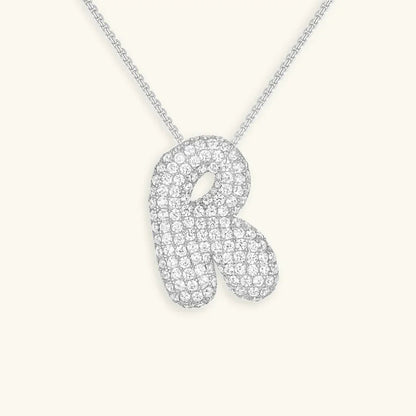 [Gaonasi]Bubble Initial Diamond Necklace