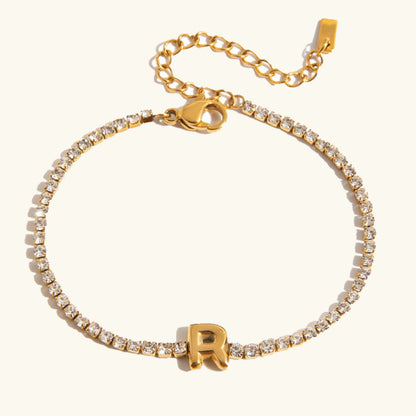 [Gaonasi]Avaria Bubble Letter Tennis Bracelet