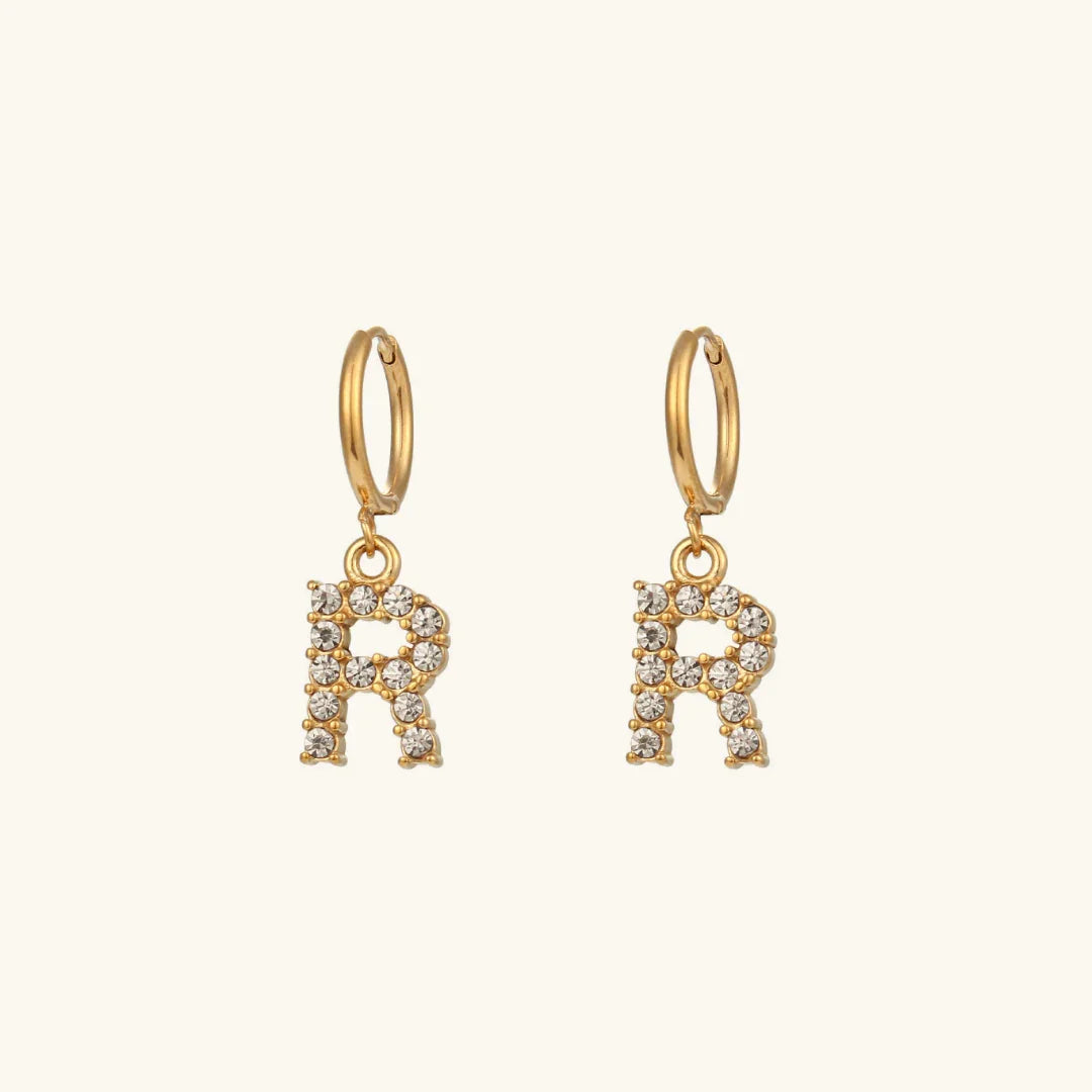 [Gaonasi]Wilhemina Initial Letter Earrings