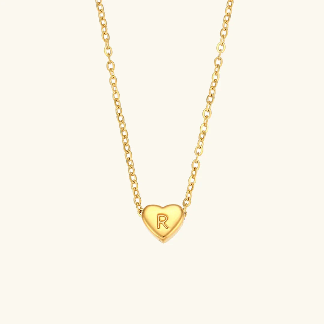 [Gaonasi]Heart Initial Gold Necklace
