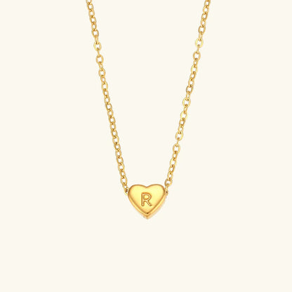 [Gaonasi]Heart Initial Gold Necklace