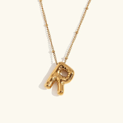 [Gaonasi]Balloon Gold Initial Necklace
