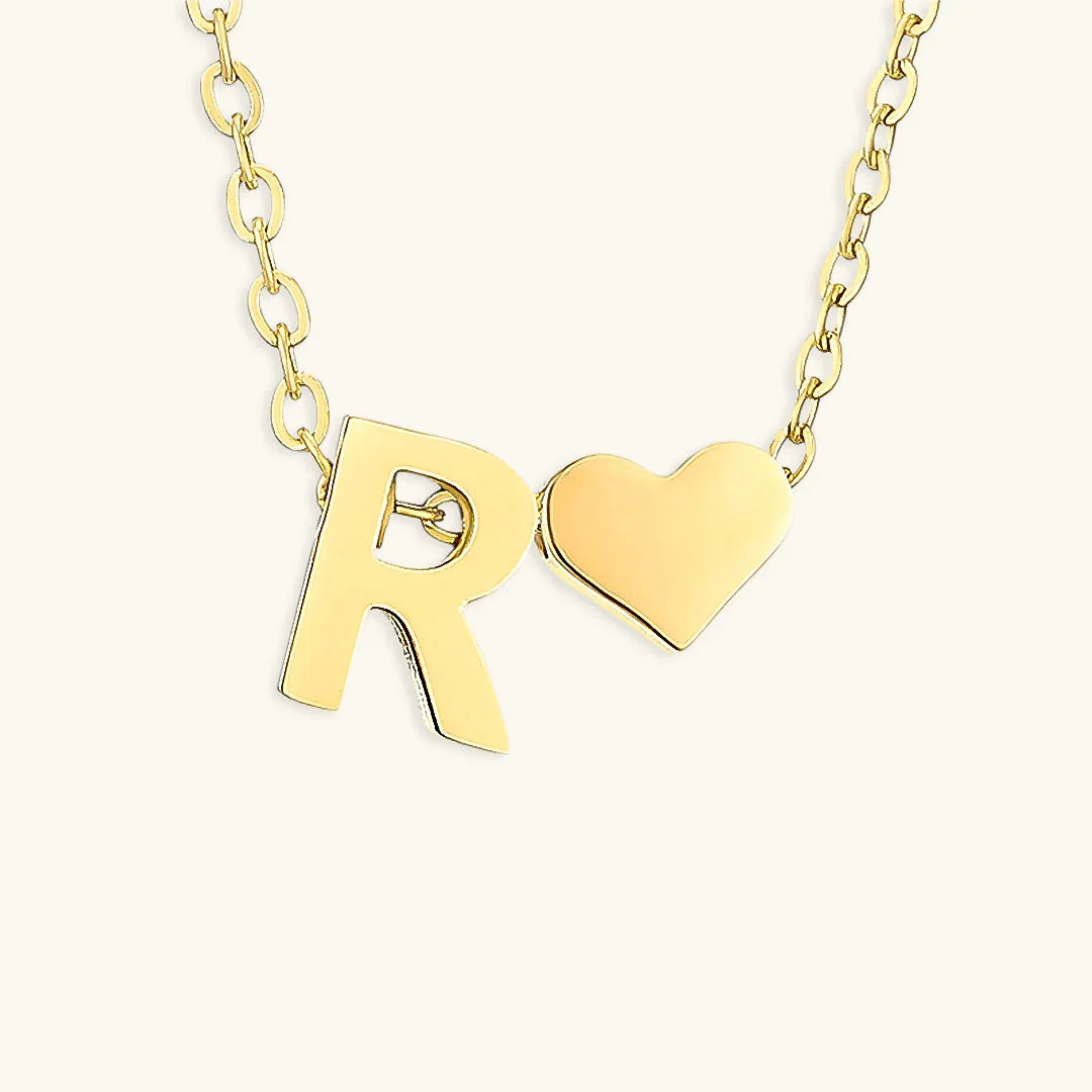 [Gaonasi]Ria Initial Letter Gold Necklace