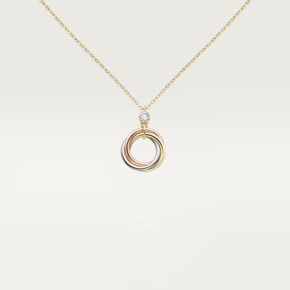 [Gaonasi Jewelry]TRINITY  NECKLACE 1 DIAMOND