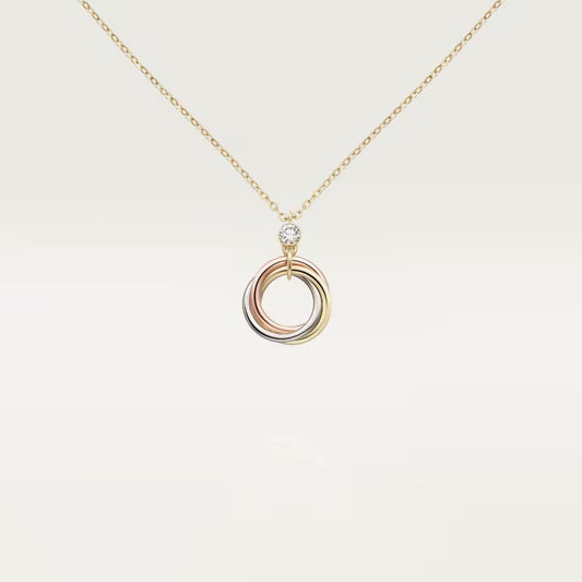 [Gaonasi Jewelry]TRINITY  NECKLACE 1 DIAMOND