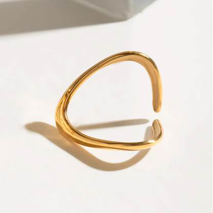 [Gaonasi]Paisley Gold Arc Ring