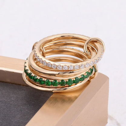 [Gaonasi]Imani Stacked Diamond Ring