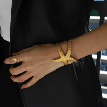 [Gaonasi]Annika Gold Starfish Cuff
