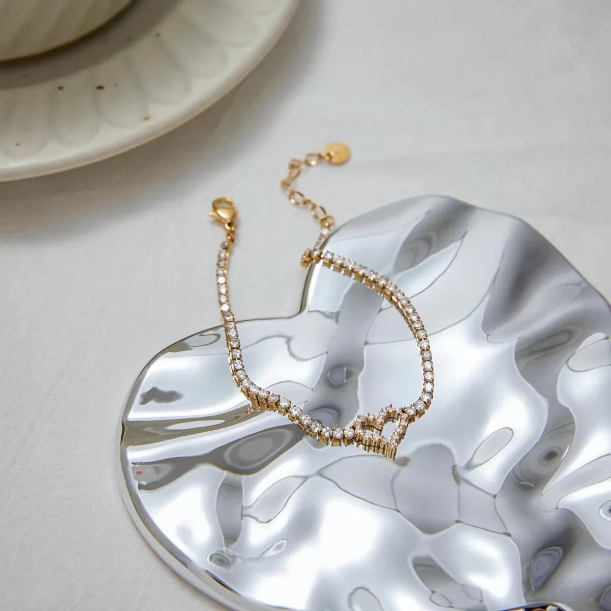 [Gaonasi]Patrice Diamond Heart Bracelet